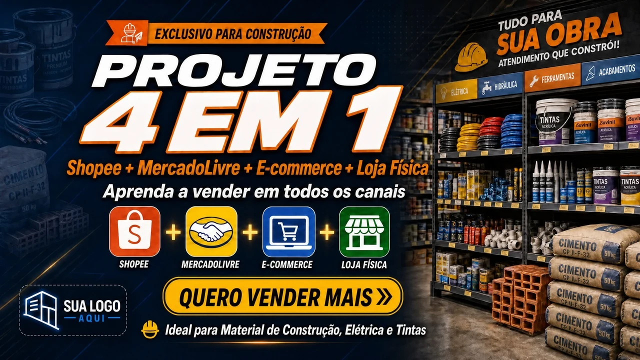 Projeto 4 em 1: Shopee, Mercado Livre, ecommerce e loja física